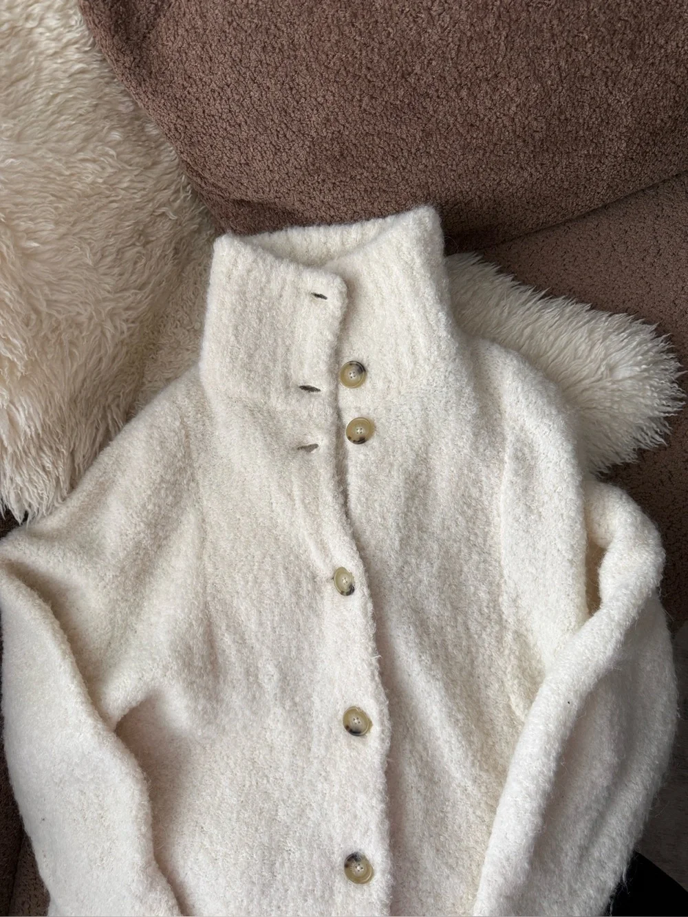 Aritzia Wilfred Oversized Alpaca Karlis Button Front Cardigan 🌿